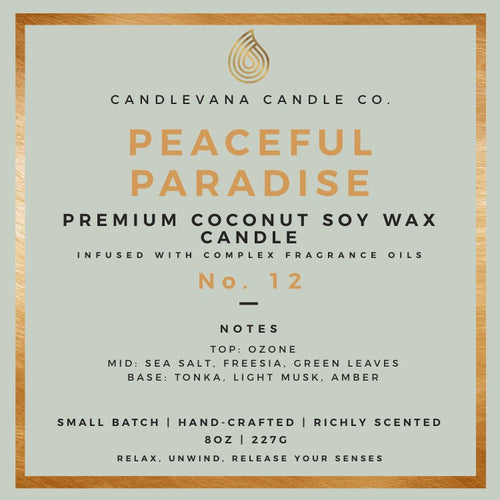 PEACEFUL PARADISE CANDLE - 8 oz. - Candlevana