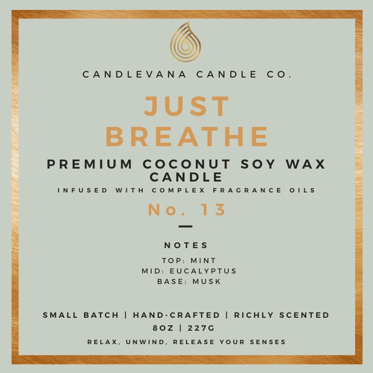 JUST BREATHE CANDLE - 8 oz. - Candlevana