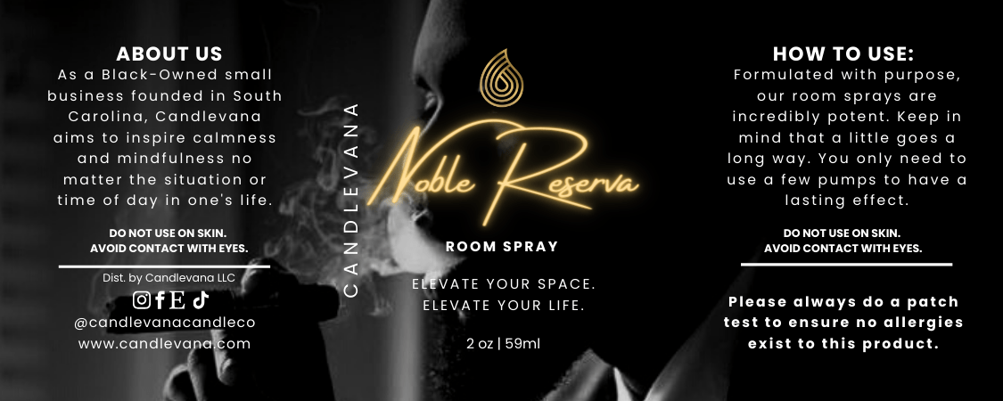 NOBLE RESERVA ROOM SPRAY - Candlevana