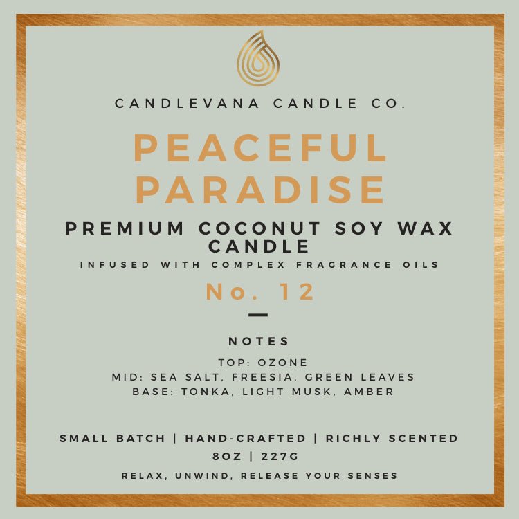 PEACEFUL PARADISE CANDLE - 8 oz. - Candlevana